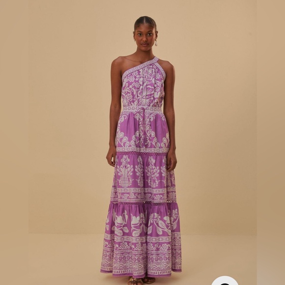 FARM RIO NWT LILAC SWEET GARDEN MAXI DRESS 🔥